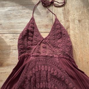 free people maroon dress size M
